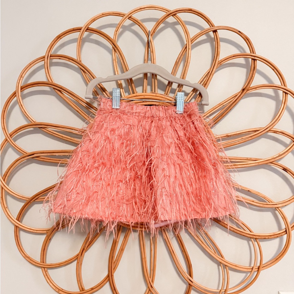J. Crew Pink Feathered Kids Skirt